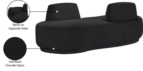 Argyle Chenille Fabric Upholstered Chaise/Loveseat