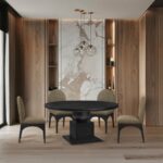 Rishal 60" Solid Wood And Oak Veneer Dining Table