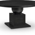 Rishal 60" Solid Wood And Oak Veneer Dining Table