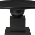 Rishal 60" Solid Wood And Oak Veneer Dining Table