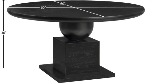 Rishal 60" Solid Wood And Oak Veneer Dining Table