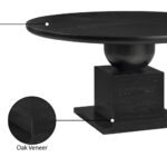 Rishal 60" Solid Wood And Oak Veneer Dining Table