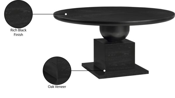 Rishal 60" Solid Wood And Oak Veneer Dining Table