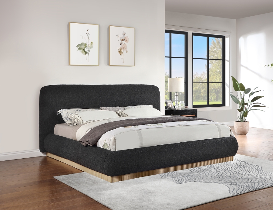 Rigby Boucle Fabric Upholstered Bed