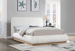 Rigby Linen Textured Fabric Upholstered Bed