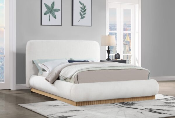 Rigby Linen Textured Fabric Upholstered Bed
