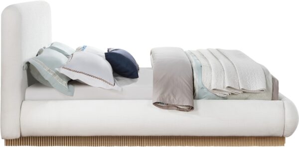 Rigby Linen Textured Fabric Upholstered Bed