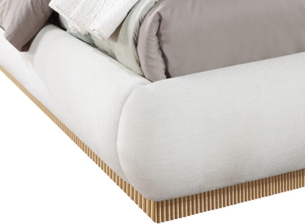 Rigby Linen Textured Fabric Upholstered Bed