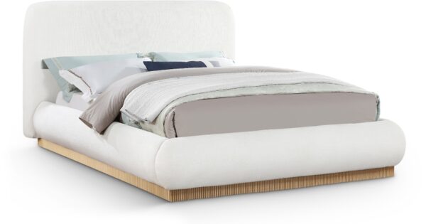 Rigby Linen Textured Fabric Upholstered Bed