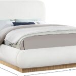 Rigby Linen Textured Fabric Upholstered Bed