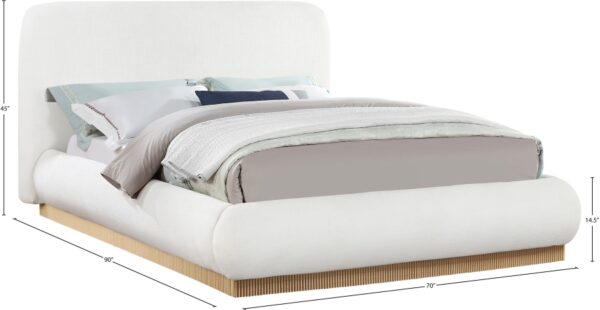 Rigby Linen Textured Fabric Upholstered Bed