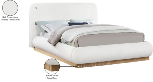 Rigby Linen Textured Fabric Upholstered Bed