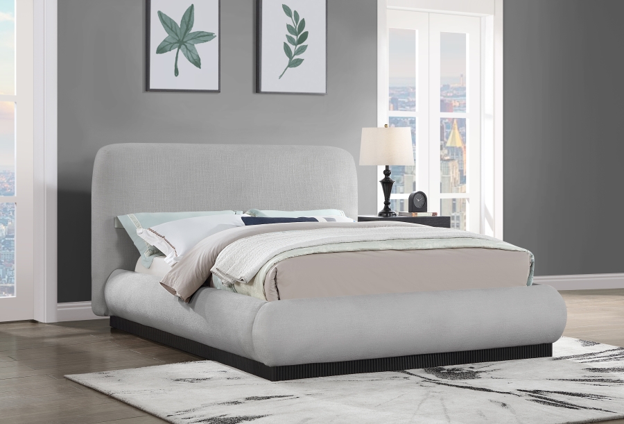 Rigby Linen Textured Fabric Upholstered Bed