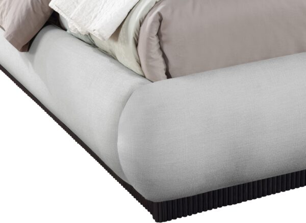 Rigby Linen Textured Fabric Upholstered Bed