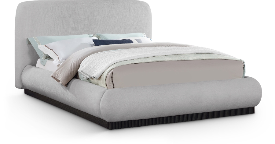 Rigby Linen Textured Fabric Upholstered Bed