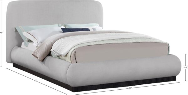 Rigby Linen Textured Fabric Upholstered Bed