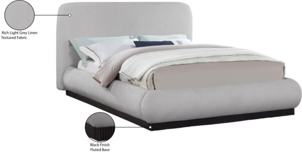 Rigby Linen Textured Fabric Upholstered Bed