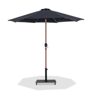 Fiji Water Resistant Fabric And Aluminum Patio Umbrella with Base Set
