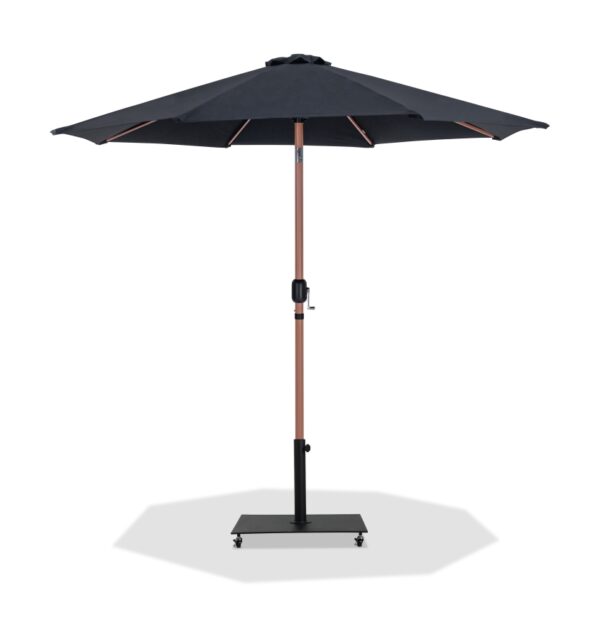 Fiji Water Resistant Fabric And Aluminum Patio Umbrella with Base Set
