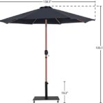 Fiji Water Resistant Fabric And Aluminum Patio Umbrella with Base Set