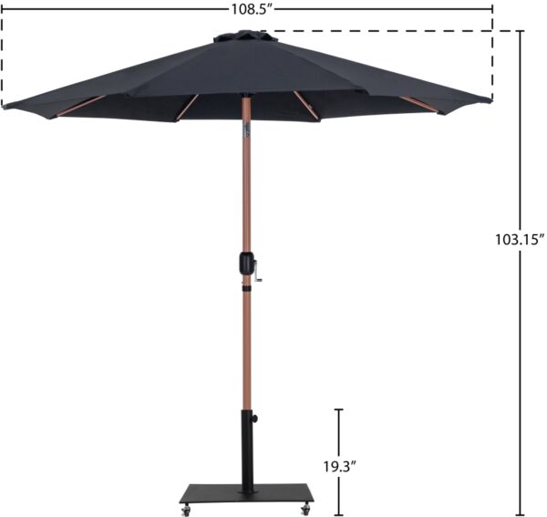Fiji Water Resistant Fabric And Aluminum Patio Umbrella with Base Set