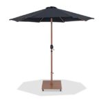Fiji Water Resistant Fabric And Aluminum Patio Umbrella with Base Set