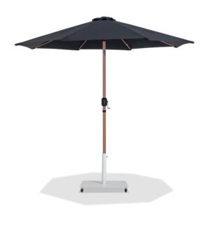 Fiji Water Resistant Fabric And Aluminum Patio Umbrella with Base Set