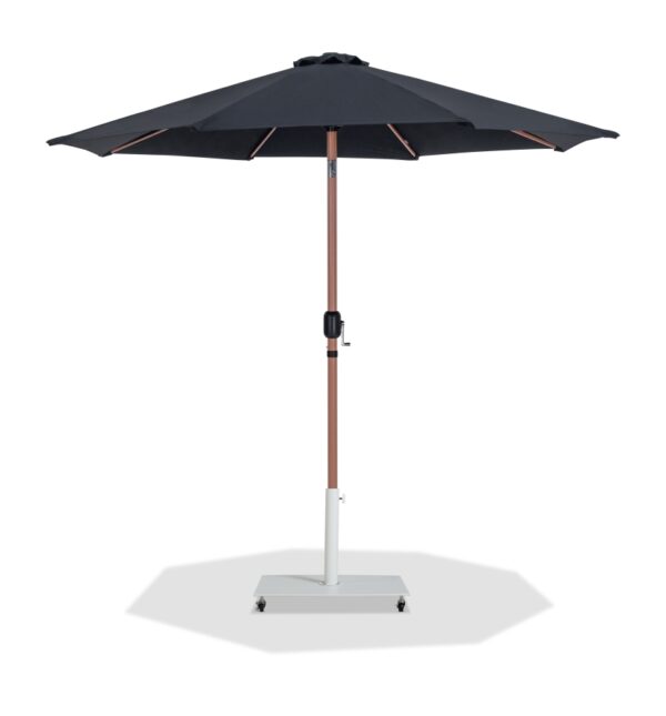 Fiji Water Resistant Fabric And Aluminum Patio Umbrella with Base Set