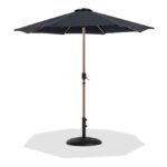 Fiji Water Resistant Fabric And Aluminum Patio Umbrella with Base Set