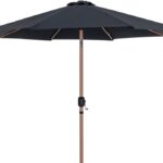 Fiji Water Resistant Fabric And Aluminum Patio Umbrella with Base Set