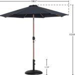 Fiji Water Resistant Fabric And Aluminum Patio Umbrella with Base Set