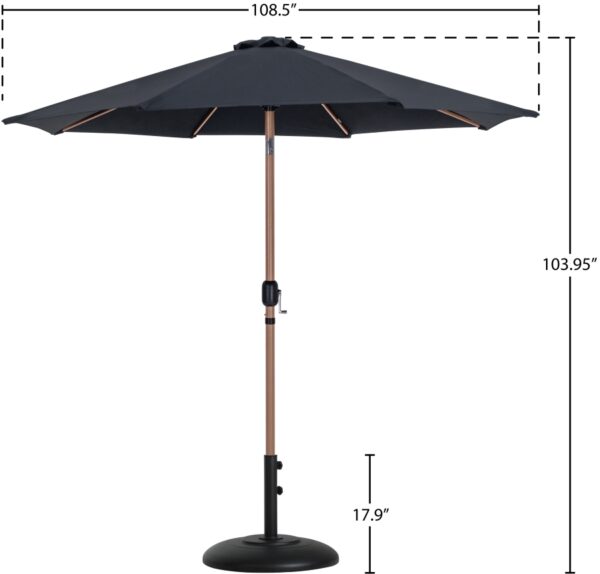 Fiji Water Resistant Fabric And Aluminum Patio Umbrella with Base Set