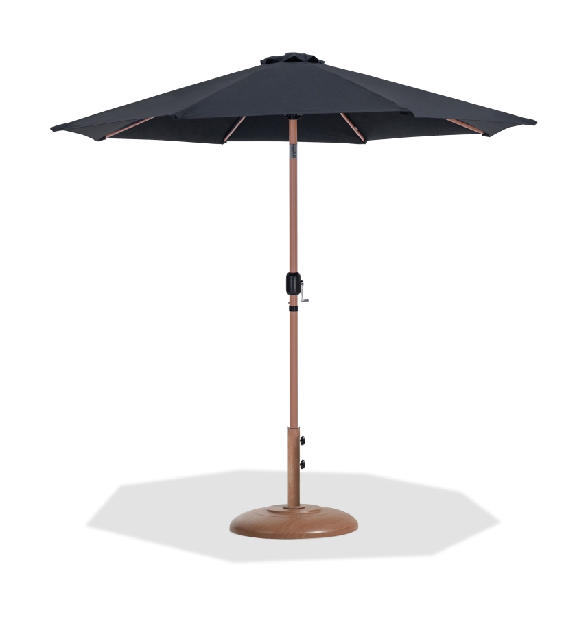 Fiji Water Resistant Fabric And Aluminum Patio Umbrella with Base Set