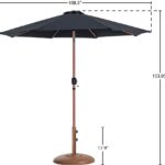 Fiji Water Resistant Fabric And Aluminum Patio Umbrella with Base Set