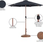 Fiji Water Resistant Fabric And Aluminum Patio Umbrella with Base Set