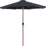 Fiji Water Resistant Fabric And Aluminum Patio Umbrella with Base Set