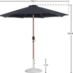 Fiji Water Resistant Fabric And Aluminum Patio Umbrella with Base Set