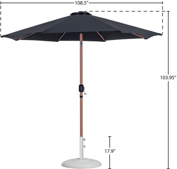 Fiji Water Resistant Fabric And Aluminum Patio Umbrella with Base Set