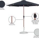 Fiji Water Resistant Fabric And Aluminum Patio Umbrella with Base Set