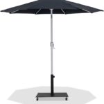 Fiji Water Resistant Fabric And Aluminum Patio Umbrella with Base Set
