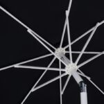 Fiji Water Resistant Fabric And Aluminum Patio Umbrella with Base Set