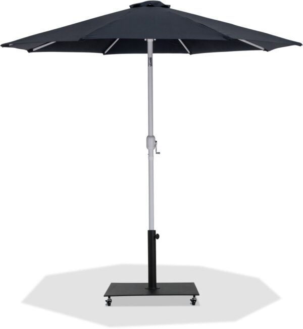 Fiji Water Resistant Fabric And Aluminum Patio Umbrella with Base Set