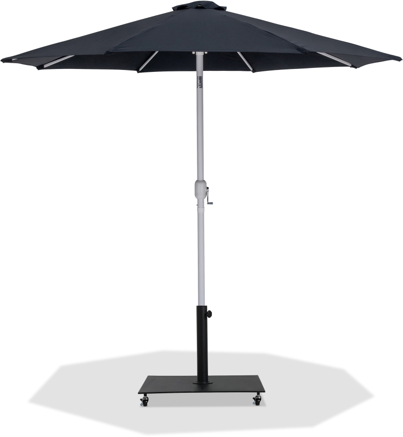 Fiji Water Resistant Fabric And Aluminum Patio Umbrella with Base Set
