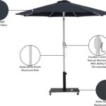 Fiji Water Resistant Fabric And Aluminum Patio Umbrella with Base Set