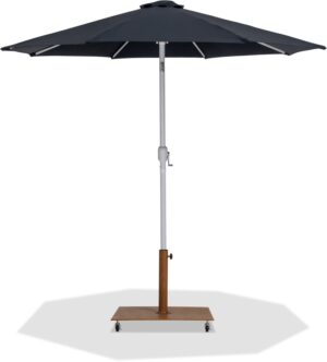 Fiji Water Resistant Fabric And Aluminum Patio Umbrella with Base Set