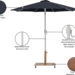 Fiji Water Resistant Fabric And Aluminum Patio Umbrella with Base Set