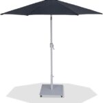 Fiji Water Resistant Fabric And Aluminum Patio Umbrella with Base Set