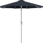 Fiji Water Resistant Fabric And Aluminum Patio Umbrella with Base Set