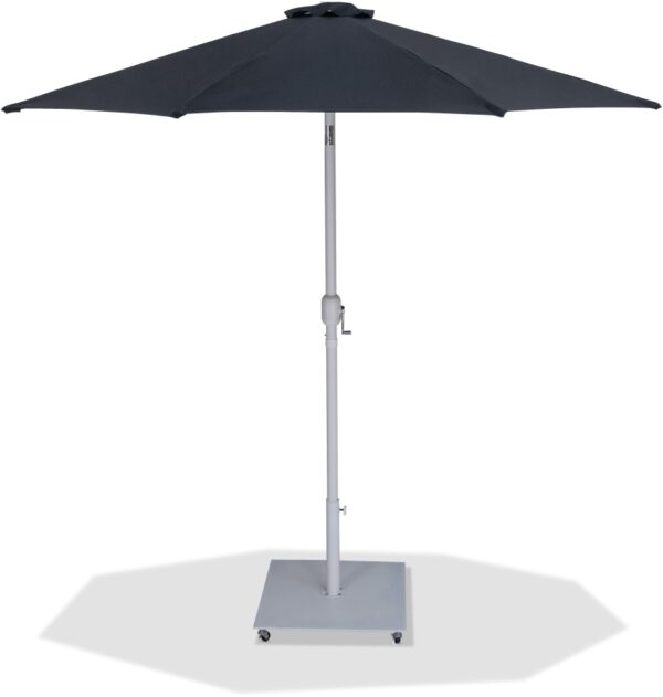 Fiji Water Resistant Fabric And Aluminum Patio Umbrella with Base Set