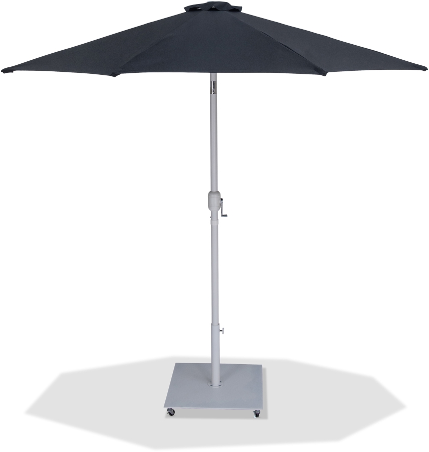 Fiji Water Resistant Fabric And Aluminum Patio Umbrella with Base Set